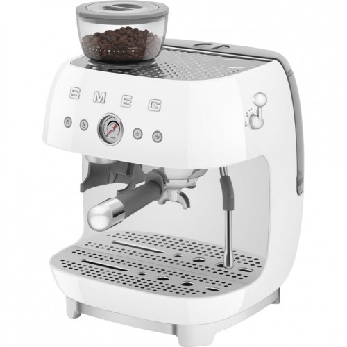 H1: Кофемашина-эспрессо SMEG EGF03WHEU с встроенной кофемолкой, белая - идеальный выбор для настоящих ценителей кофе