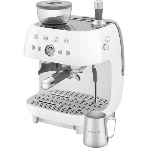H1: Кофемашина-эспрессо SMEG EGF03WHEU с встроенной кофемолкой, белая - идеальный выбор для настоящих ценителей кофе