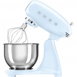 Планетарный миксер SMEG SMF05PBEU, 1000 Вт, 4.8 л, 10 скоростей, пастельный голубой