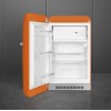 Холодильник SMEG 50-х годов, однокамерный, оранжевый, 122 л, с морозильной камерой и компрессором, класс D
