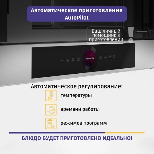Инверторный микроволновый обогреватель 900Вт, 5 режимов, 21 л, белый, с левыми петлями