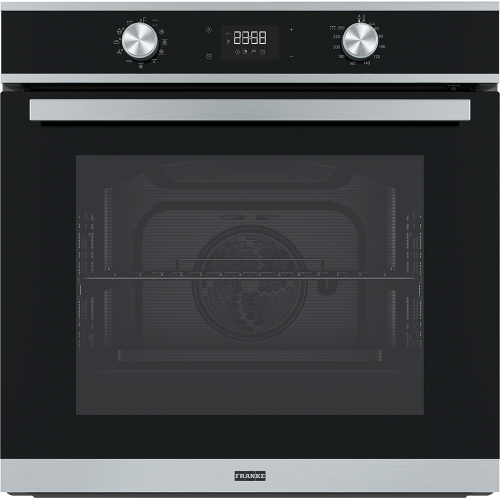 Духовой шкаф Franke FSM 97 P XS/Best - Электрический 60 см, 71л, 11 функций, пиролиз, телескопические направляющие, нержавеющая сталь/черный