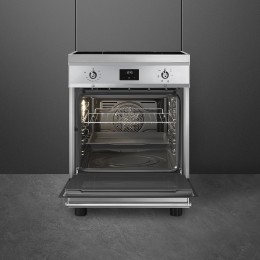 Варочный центр SMEG c6imxt2, 60 см, индукция, 4 зоны, 79 л, А, нержавейка