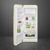 Холодильник SMEG/ Отдельностоящий однодверный холодильник, ВхШхГ 1500х601х728 мм, стиль 50-х годов, 60 см, кремовый, петли слева