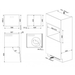 Винный холодильник Smeg/ Винный холодильник Smeg, Linea, ВхШхГ 457х596х560 мм, встраиваемый, электронная система открывания дверцы, электронный контроль температуры, 5-20 градусов, компрессор пониженной вибрации, макс. объем 20 бутылок, телескопические на