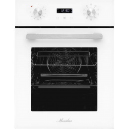 Электрический духовой шкаф Monsher MOE 4592 Blanc, 45 см, 50 л, 9 режимов, белый, гидролизная очистка.