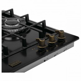 Варочная панель Korting hg 465 ctrn, 45см, Газ, WOK, Газ-контроль, Электроподжиг, Чугунные держатели