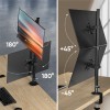 Кронштейн для 2-х мониторов ONKRON 13-34 с наклоном -45°/+45°, поворотом 180°, высотой 883 мм, черный, макс. нагрузка 16 кг