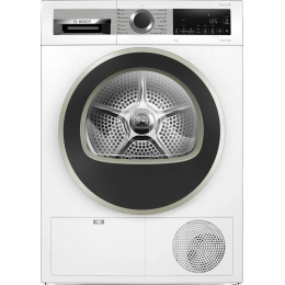 BOSCH WQG1420AME Serie 4, Сушильный аппарат, 9 кг, A++, Тепловой насос, LED-дисплей, Программы: Синтетика, Хлопок.