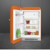 Холодильник SMEG 50-х годов, однокамерный, оранжевый, 122 л, с морозильной камерой и компрессором, класс D