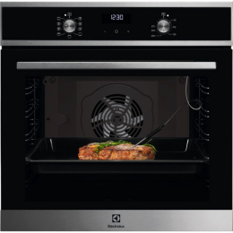 Встраиваемая электродуховка ELECTROLUX EOF5F70X, 72 л, 8 режимов, конвекция, каталитическая очистка, 2 стекла, телескопические направляющие.