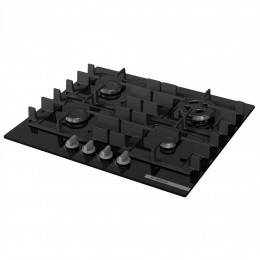Газовая варочная панель Bosch PNH6B6K40, 60см, 4 конфорки, WOK, чугунные решетки, стекло, газ-контроль