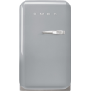 Холодильник SMEG 50-х годов, однокамерный, 34 л, серебристый, энергоэффективность С