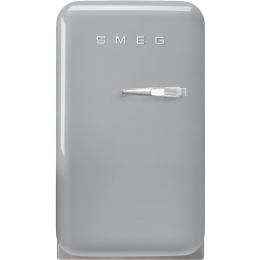 Холодильник SMEG FAB5LSV6, 34 л, серебристый, стандартный компрессор, стиль 50-х