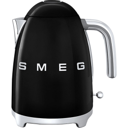 Электрический чайник SMEG KLF03BLEU, 1.7 л, 2400 Вт, нержавеющая сталь, черный
