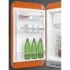 Холодильник SMEG 50-х годов, однокамерный, оранжевый, 122 л, с морозильной камерой и компрессором, класс D