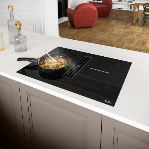 Встраиваемая индукционная панель Franke SMART FSM 7081R HI с вытяжкой, 700x500 мм, 1050 м³/ч, черное стекло