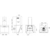 Вытяжка ELICA 90 см: наклонная, рециркуляция/отвод, LED, сенсорное управление, 3 скорости + интенсивный режим, белое стекло и нержавеющая сталь