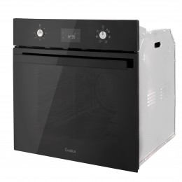 EVELUX EO 640 PB - Духовой шкаф 60 см, 65 л, сенсорное/механическое управление, LED, 7 режимов, конвекция, гриль, защита от перегрева и детей, черный.