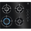 Встраиваемая газовая панель ELECTROLUX - 4 конфорки, газ на стекле, чугунные держатели, газконтроль и автоподжиг