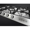 Встраиваемая газовая панель SMEG Victoria 70 см - нержавеющая сталь, газовая варочная панель