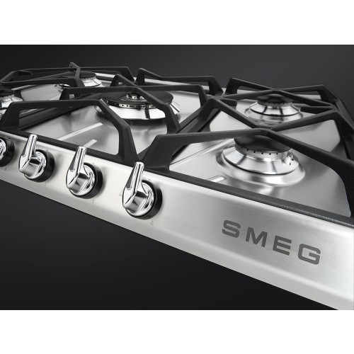 Встраиваемая газовая панель SMEG Victoria 70 см - нержавеющая сталь, газовая варочная панель