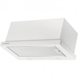 Встраиваемая вытяжка SLIMTURBO 60 GW, 1500 м³/ч, 3 скорости, отвод/рециркуляция, механическое управление, освещение 2х2 Вт.