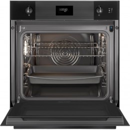 SMEG SO6101S2B3 - Встраиваемый духовой шкаф, 60 см, 11 функций, комбинированный с паром, черное стекло.