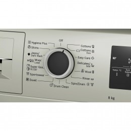 Bosch WAN2821XME, фронтальная загрузка, 8 кг, 1400 об/мин, серый металлик, EcoSilenceDrive