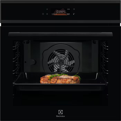 Встраиваемый духовой шкаф ELECTROLUX с конвекцией, 72 л, 99 программ, гидролизная очистка, 3 стекла, телескопические направляющие
