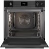 Встраиваемая электрическая духовка SMEG Linea 60 см - Многофункциональный духовой шкаф с паром, 11 функций, черное стекло Deep Black