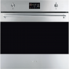 Встраиваемая электрическая духовка SMEG 60 см с СВЧ, 11 функций, паровая очистка, нержавеющая сталь - Коллекция Classica