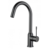 RIVELATO 1923502 PVD black однорычажный смеситель для кухни Garda С-обр. D-35мм, поворотный излив, материал: латунь, цвет: черный