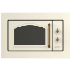 Встраиваемая микроволновая печь GORENJE Classico 23 л с грилем, поворотными переключателями, бежевая - 39x59,2x43.2 см
