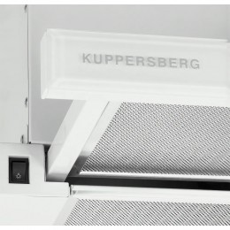 Встраиваемая вытяжка SLIMTURBO 60 GW, 1500 м³/ч, 3 скорости, отвод/рециркуляция, механическое управление, освещение 2х2 Вт.