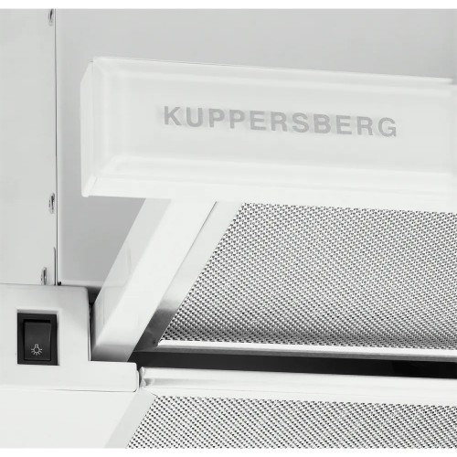 Встраиваемая телескопическая вытяжка Kuppersberg 60 см - 1500 м³/ч, механическое управление, 3 скорости, освещение, металлические фильтры