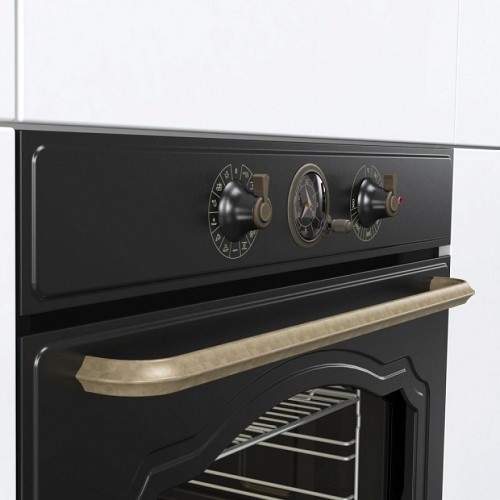 Духовой шкаф Gorenje Classico 77 л с механическим управлением, термослойным стеклом и телескопическими направляющими