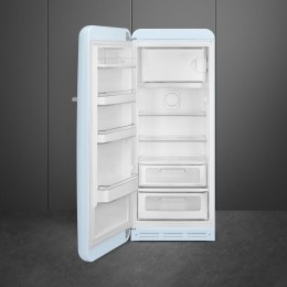 Холодильник SMEG FAB28LPB6, отдельностоящий, 270 л, инверторный компрессор, LED освещение, стиль 50-х, пастельный голубой.