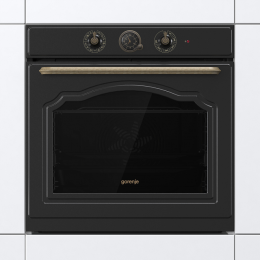 Духовой шкаф Gorenje BOS67372CLB, 77 л, механическое управление, 3 стекла, термослой, динамическое охлаждение, макс. 300 °C.