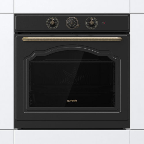 Духовой шкаф Gorenje Classico 77 л с механическим управлением, термослойным стеклом и телескопическими направляющими