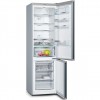 Холодильник BOSCH 6 серия черный под стеклом, NoFrost, 290+110 л, SuperCooling, морозильная камера нижняя
