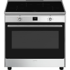 Варочный центр SMEG 90х60 см с индукционной поверхностью и электрической духовкой - нержавеющая сталь