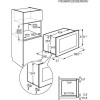 Встраиваемая микроволновая печь ELECTROLUX с грилем, 17 л, черный/нержавеющая сталь, высота 371 мм