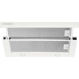 Встраиваемая вытяжка SLIMTURBO 60 GW, 1500 м³/ч, 3 скорости, отвод/рециркуляция, механическое управление, освещение 2х2 Вт.