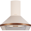 Вытяжка Kuppersberg 60 см: настенная, 650 м³/ч, электронное управление, 3 скорости, галогеновое освещение, бежевый цвет, анодированные алюминиевые фильтры