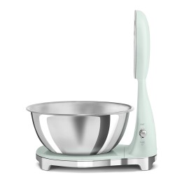Кухонные весы SMEG KSF01PGWW, 5 кг, 1 г, пастельно-зеленые, LED-дисплей