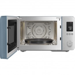 Микроволновая печь SMEG, отдельностоящая, объем 27 л, 9 функции приготовления, аэрогриль, 25 автоматических программ, быстрый старт, размораживание, мощность 900 Вт, 5 уровней мощности, инвертер + поворотный стол, плавное открывание дверцы, цвет синий што