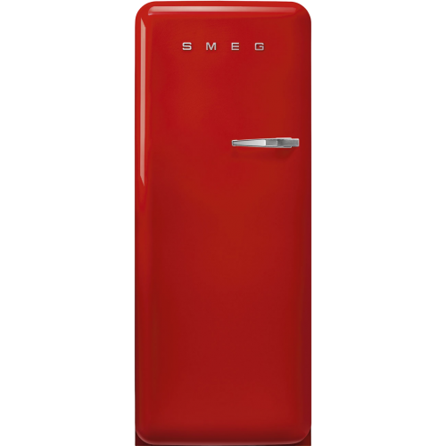Холодильник SMEG/ Отдельностоящий однодверный холодильник, ВхШхГ 1500х601х728 мм, стиль 50-х годов, 60 см, красный, петли слева
