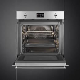 Встраиваемый духовой шкаф SMEG SO6302M2X, 60 см, СВЧ, нержавеющая сталь, 11 функций, паровая очистка.