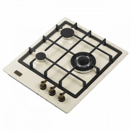 Газовая панель Korting hg 465 ctrb, 45см, 3 конфорки, WOK, газ-контроль, электроподжиг, ретро-дизайн